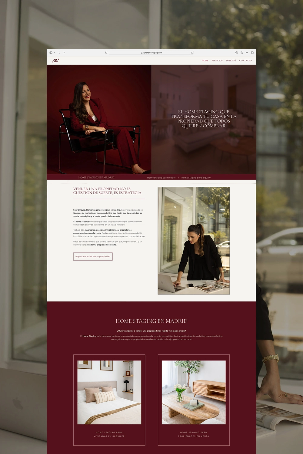 Diseño Web Home Staging Omayra Dilà Estudio Kit Digital Web elegante femenina OMAYRA2