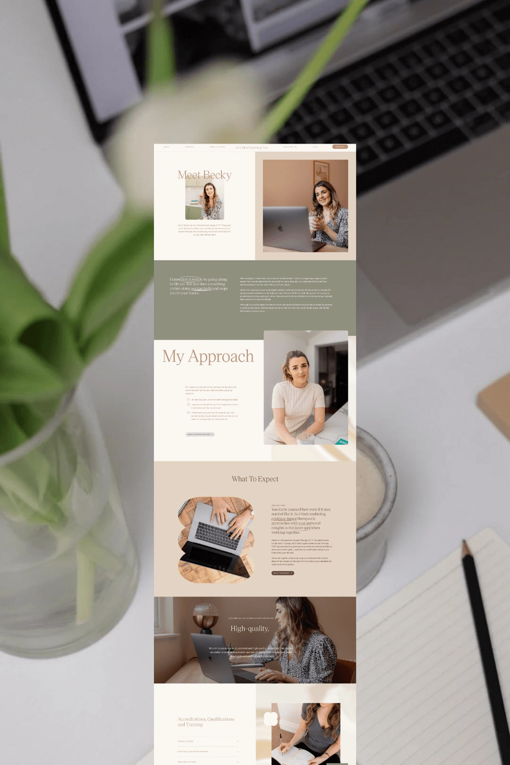 Diseño Web Psicóloga Dilà Estudio Kit Digital Web elegante femenina 2